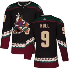 Men Adidas Arizona Coyotes #9 Bobby Hull Premier Black Alternate NHL Jersey