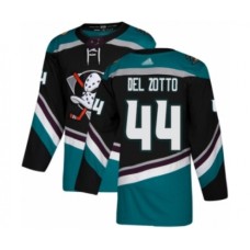 Men Anaheim Ducks #44 Michael Del Zotto Authentic Black Teal Alternate Hockey Stitched Jersey