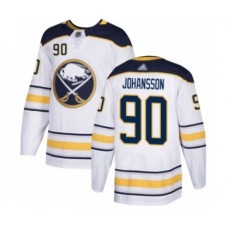 Men Buffalo Sabres #90 Marcus Johansson Authentic White Away Hockey Stitched Jersey