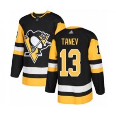 Men Pittsburgh Penguins #13 Brandon Tanev Authentic Black Home Hockey Stitched Jersey