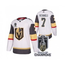 Men Vegas Golden Knights #7 Alex Pietrangelo White 2023 Stanley Cup Champions Stitched Jersey