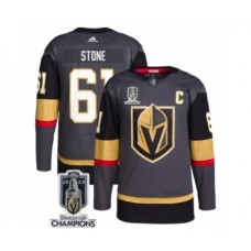 Men Vegas Golden Knights #61 Mark Stone Gray 2023 Stanley Cup Champions Stitched Jersey