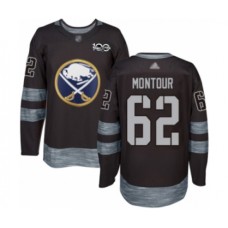 Men Buffalo Sabres #62 Brandon Montour Authentic Black 1917-2017 100th Anniversary Hockey Stitched Jersey