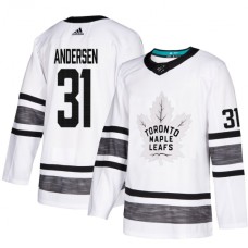 Men Adidas Toronto Maple Leafs #31 Frederik Andersen White 2019 All-Star Game Parley Authentic Stitched NHL Jersey