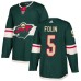 Men Adidas Minnesota Wild #5 Christian Folin Green Home Authentic Stitched NHL Jersey