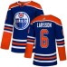 Men Adidas Edmonton Oilers #6 Adam Larsson Premier Royal Blue Alternate NHL Jersey