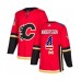 Men Adidas Calgary Flames #4 Rasmus Andersson Authentic Red USA Flag Fashion NHL Jersey