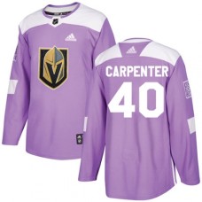 Men Adidas Vegas Golden Knights #40 Ryan Carpenter Authentic Purple Fights Cancer Practice NHL Jersey