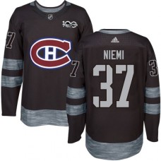 Men Adidas Montreal Canadiens #37 Antti Niemi Premier Black 1917-2017 100th Anniversary NHL Jersey