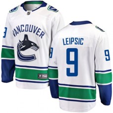 Men Vancouver Canucks #9 Brendan Leipsic Fanatics Branded White Away Breakaway NHL Jersey