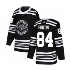 Men Chicago Blackhawks #84 Alexandre Fortin Authentic Black Alternate Hockey Stitched Jersey