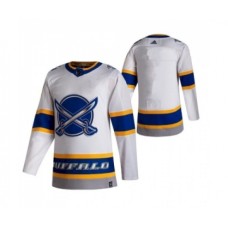 Men Buffalo Sabres Blank White 2020-21 Reverse Retro Stitched NHL Jersey