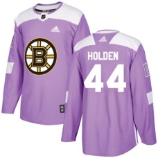 Men Adidas Boston Bruins #44 Nick Holden Authentic Purple Fights Cancer Practice NHL Jersey