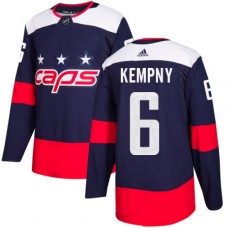 Men Adidas Washington Capitals #6 Michal Kempny Authentic Navy Blue 2018 Stadium Series NHL Jersey