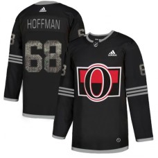 Men Adidas Ottawa Senators #68 Mike Hoffman Black_1 Authentic Classic Stitched NHL Jersey