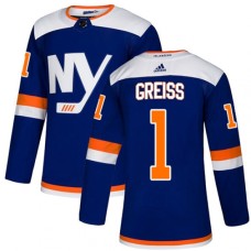 Men Adidas New York Islanders #1 Thomas Greiss Premier Blue Alternate NHL Jersey