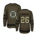 Men Boston Bruins #26 Par Lindholm Authentic Green Salute to Service Hockey Stitched Jersey