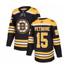 Men Boston Bruins #15 Alex Petrovic Authentic Black Home Hockey Stitched Jersey