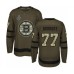 Men Boston Bruins #77 Ray Bourque Authentic Green Salute to Service 2019 Stanley Cup Final Bound Hockey Jersey