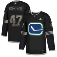 Men Adidas Vancouver Canucks #47 Sven Baertschi Black 1 Authentic Classic Stitched NHL Jersey