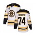 Men Boston Bruins #74 Jake DeBrusk Authentic White Away 2019 Stanley Cup Final Bound Hockey Jersey