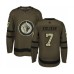 Men Winnipeg Jets #7 Dmitry Kulikov Authentic Green Salute to Service Hockey Stitched Jersey