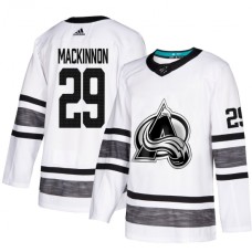 Men Adidas Colorado Avalanche #29 Nathan MacKinnon White 2019 All-Star Game Parley Authentic Stitched NHL Jersey