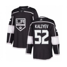 Men Los Angeles Kings #52 Arthur Kaliyev Premier Black Home Hockey Stitched Jersey