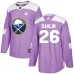 Men Adidas Buffalo Sabres #26 Rasmus Dahlin Authentic Purple Fights Cancer Practice NHL Jersey