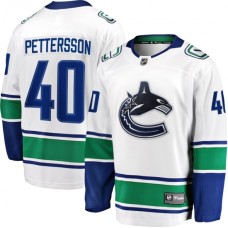 Men Vancouver Canucks #40 Elias Pettersson Fanatics Branded White 2019-20 Away Premier Breakaway Player Jersey