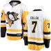 Men Pittsburgh Penguins #7 Matt Cullen Authentic White Away Fanatics Branded Breakaway NHL Jersey