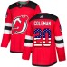 Men Adidas New Jersey Devils #20 Blake Coleman Authentic Red USA Flag Fashion NHL Jersey