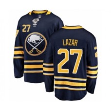 Men Buffalo Sabres #27 Curtis Lazar Fanatics Branded Navy Blue Home Breakaway Hockey Stitched Jersey