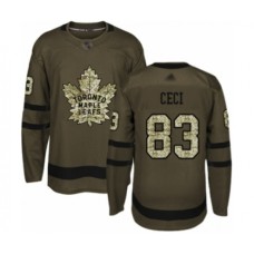 Men Toronto Maple Leafs #83 Cody Ceci Authentic Green Salute to Service Hockey Stitched Jersey