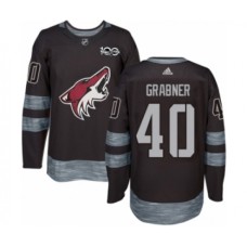 Men Adidas Arizona Coyotes #40 Michael Grabner Authentic Black 1917-2017 100th Anniversary NHL Jersey