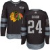 Men Adidas Chicago Blackhawks #24 Dominik Kahun Black 1917-2017 100th Anniversary Stitched NHL Jersey