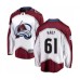 Men Colorado Avalanche #61 Martin Kaut Authentic White Away Fanatics Branded Breakaway NHL Jersey