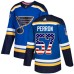 Men Adidas St. Louis Blues #57 David Perron Authentic Blue USA Flag Fashion NHL Jersey