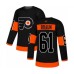 Men Philadelphia Flyers #61 Justin Braun Authentic Black Alternate Hockey Stitched Jersey