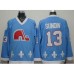 Nordiques #13 Mats Sundin Light Blue CCM Throwback Stitched NHL Jersey