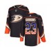 Men Adidas Anaheim Ducks #23 Brian Gibbons Authentic Black USA Flag Fashion NHL Jersey