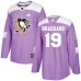 Men Adidas Pittsburgh Penguins #19 Derick Brassard Authentic Purple Fights Cancer Practice NHL Jersey