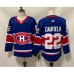 Men Montreal Canadiens #22 Cole Caufield Blue 2020-21 Reverse Retro Alternate Hockey Stitched Jersey