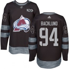 Men Adidas Colorado Avalanche #94 Sampo Ranta Authentic Black 1917-2017 100th Anniversary NHL Jersey