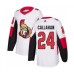 Men Ottawa Senators #24 Ryan Callahan Authentic White Away Hockey Stitched Jersey