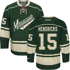 Men Reebok Minnesota Wild #15 Matt Hendricks Premier Green Third NHL Jersey