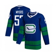 Men Vancouver Canucks #57 Tyler Myers Authentic Royal Blue Alternate Hockey Stitched Jersey