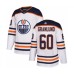 Men Edmonton Oilers #60 Markus Granlund Authentic White Away Hockey Stitched Jersey