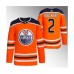 Men Edmonton Oilers #2 Evan Bouchard Orange Stitched Jersey