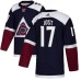 Men Adidas Colorado Avalanche #17 Tyson Jost Premier Navy Blue Alternate NHL Jersey